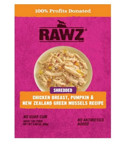 8/2.46 oz. Rawz Shredded Chicken Breast, Pumpkin & Nzgm - Health/First Aid